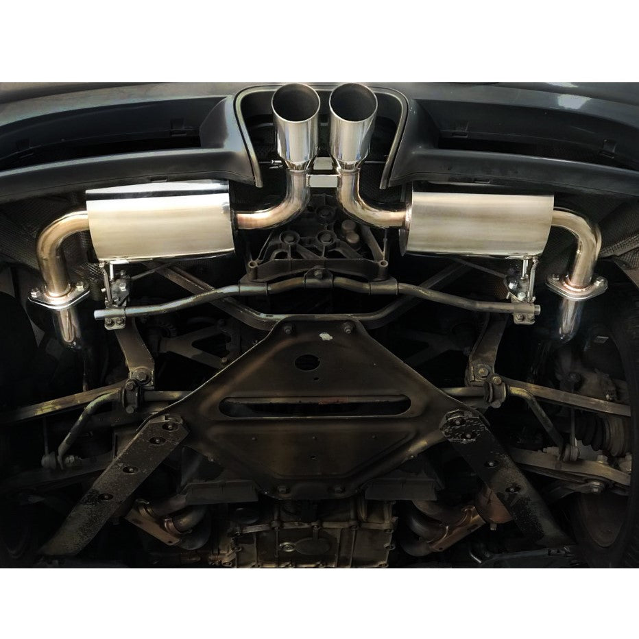 Top Speed Pro-1 Performance Single Rear Exhaust System for Porsche 987 Boxster & Boxster S 2005–2008 | Race Version | 76mm Tips