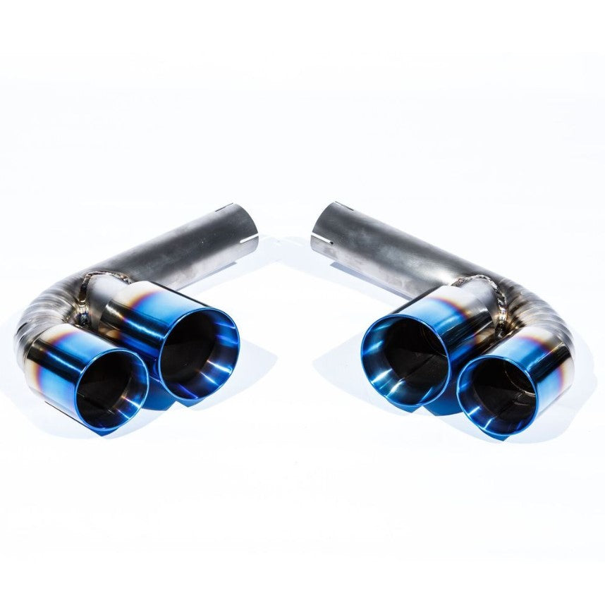 Porsche 911 996 Carrera & GT3 Full Titanium Muffler Bypass Pipes – Quad Tip Cup Car Style | TOP SPEED PRO-1