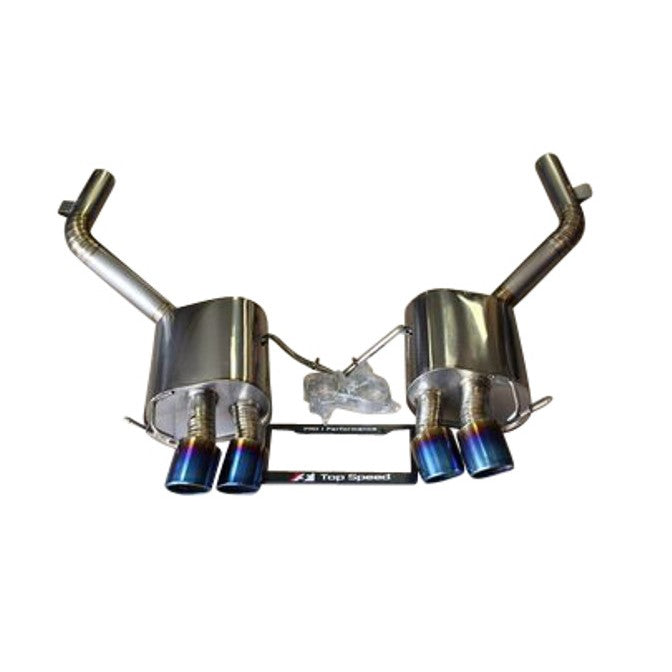 Maserati GranTurismo 4.2L / 4.7L V8 (2008–2019) Full Titanium Axle-Back Exhaust System – 89mm Quad Tips | TOP SPEED PRO-1