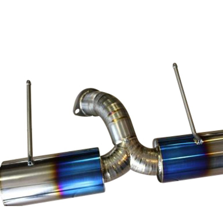 Nissan GTR R35 (2009–2019) Street Spec Full Titanium Y-Pipe Back Exhaust System | Top Speed Pro-1 | 76mm Piping | Dual 5" Mufflers | Quad 127mm Rolled Tips