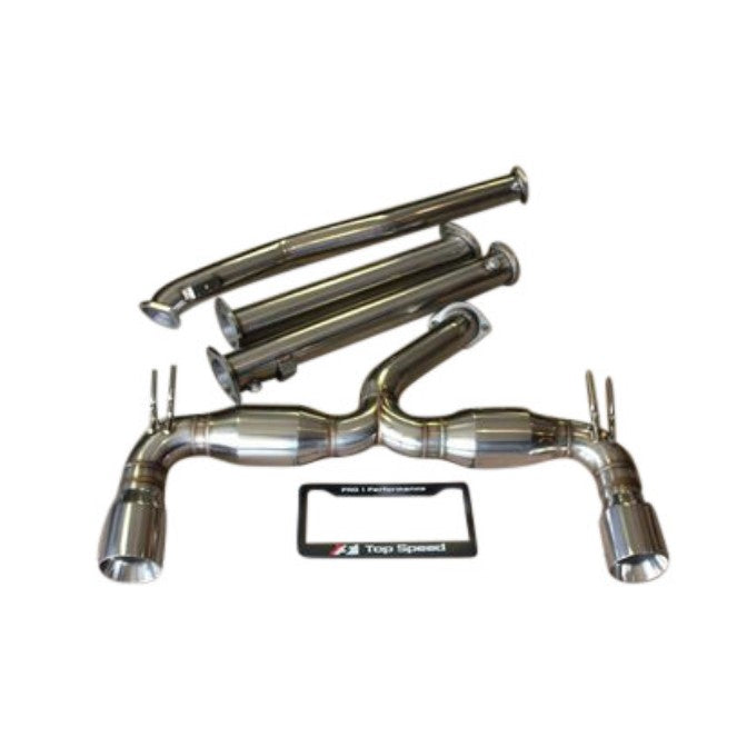 Top Speed Pro-1 76mm Exhaust System with Test Pipe for Mitsubishi Lancer Evolution X EVO 10 4B11T 2008–2015 | 102mm Tips