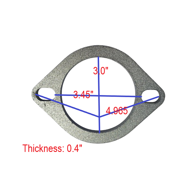 Stainless Steel Weld-On Two-Bolt Exhaust Flange – Available in 63mm (2.5"), 70mm (2.75"), & 76mm (3") | Exhaust Fabrication Component