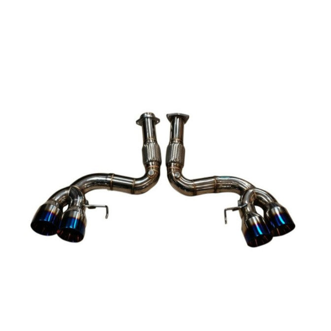 Chevrolet Corvette C8 6.2L V8 Straight Pipe Exhaust System (2020–2021) | T304 Stainless Steel | Quad 114mm Tips