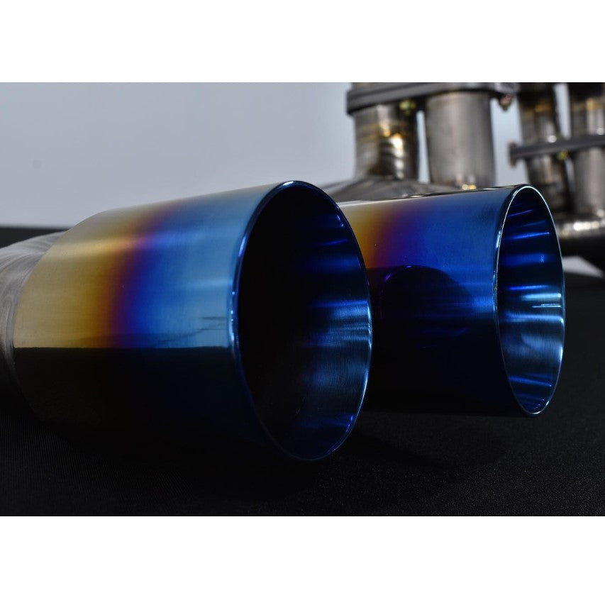 TOP SPEED PRO-1 Full Titanium Cat-Back Exhaust System for Ferrari F430 Coupe & Spider 2005–2009 – Street Spec 89mm Rolled Edge Tips | TIG Welded Pie-Cut Design | 35% Lighter