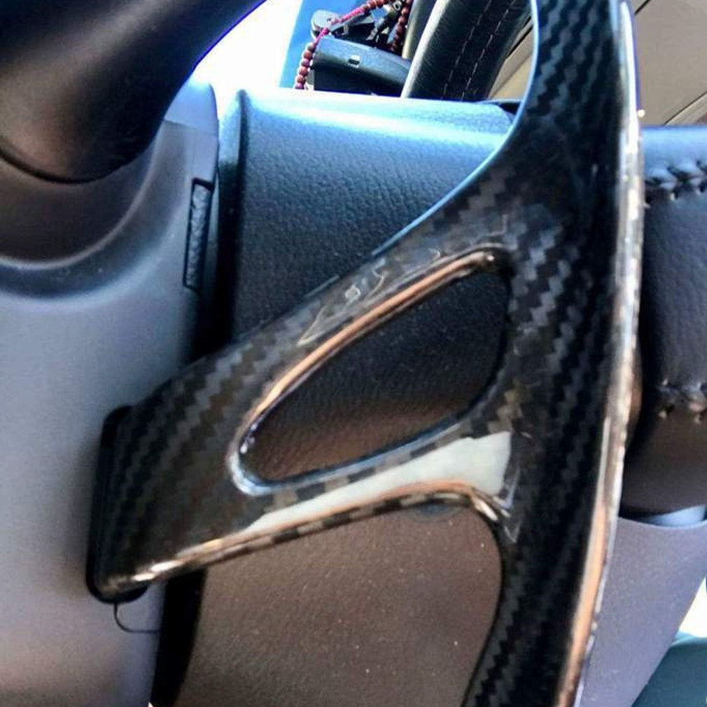 Extended Carbon Fiber Paddle Shifter Kit for Infiniti Q50 / Q50S (2014–2017) – 7.25" Lightweight Gloss UV Finish Upgrade Replacement