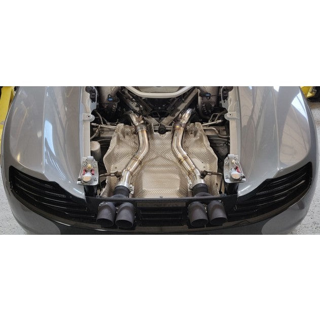 Top Speed Pro-1 McLaren 3.5" 200 Cell High-Flow Catalytic Turbo Downpipes (2012–2019) | MP4-12C, 650S, 675LT, 540C/570S/570GT/600LT Coupe & Spyder