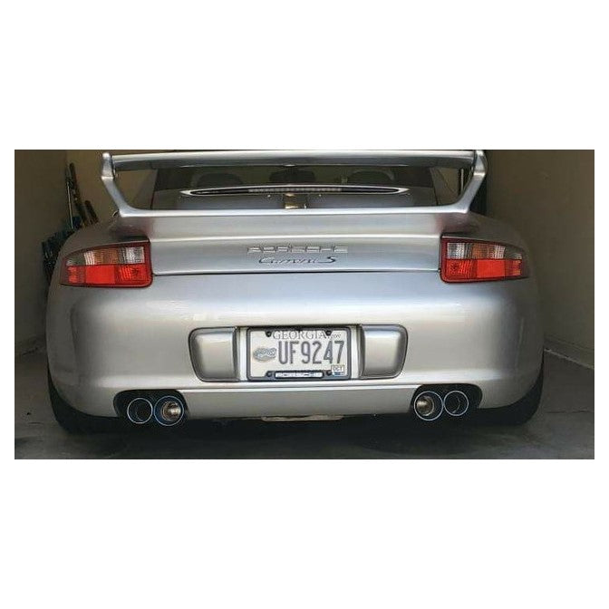 Porsche 911 997 Carrera C2 & C4 Full Titanium Muffler Bypass Pipes – Quad Tip Cup Car Style | TOP SPEED PRO-1