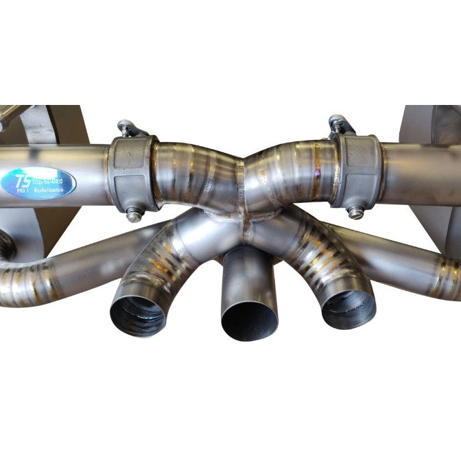 TOP SPEED PRO-1 Titanium Valved Cat-Back Exhaust System for Ferrari F458 Italia Coupe & Spider (2010–2015) – Factory Valve Compatible | Burnt Blue or Burnt Purple Finish