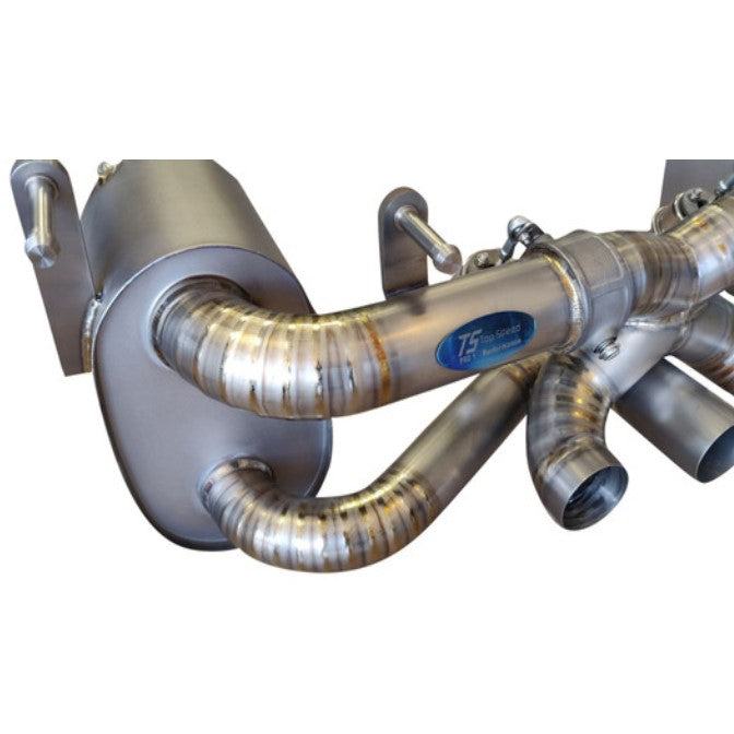 TOP SPEED PRO-1 Titanium Valved Cat-Back Exhaust System for Ferrari F458 Italia Coupe & Spider (2010–2015) – Factory Valve Compatible | Burnt Blue or Burnt Purple Finish