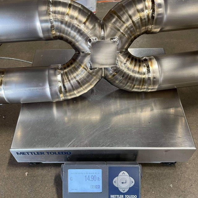 Chevrolet Corvette C8 6.2L V8 Full Titanium X-Pipe Exhaust System – Available in Burnt Purple, Burnt Blue, or Raw Titanium | TOP SPEED PRO-1