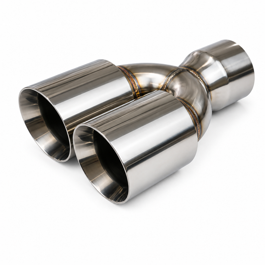 Top Speed Pro1 Universal Dual Exhaust Tip – 76mm Inlet / Dual 89mm Outlet