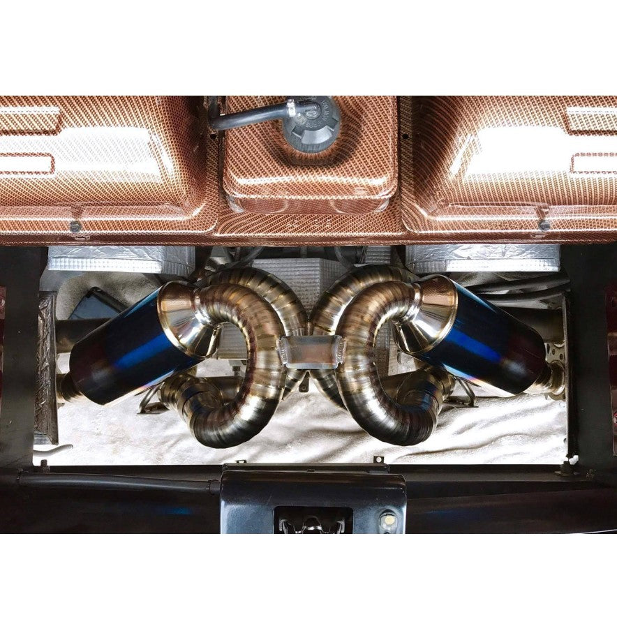 TOP SPEED PRO-1 Titanium Valved Performance Exhaust System for Ferrari F430 Coupe & Spider (2005–2009) – Factory Valve Compatible | 76mm Bevel-Cut Tips | 45% Lighter