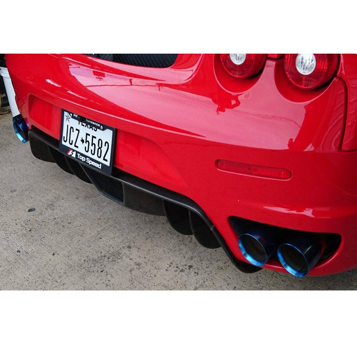 TOP SPEED PRO-1 Titanium Valved Performance Exhaust System for Ferrari F430 Coupe & Spider (2005–2009) – Factory Valve Compatible | 76mm Bevel-Cut Tips | 45% Lighter