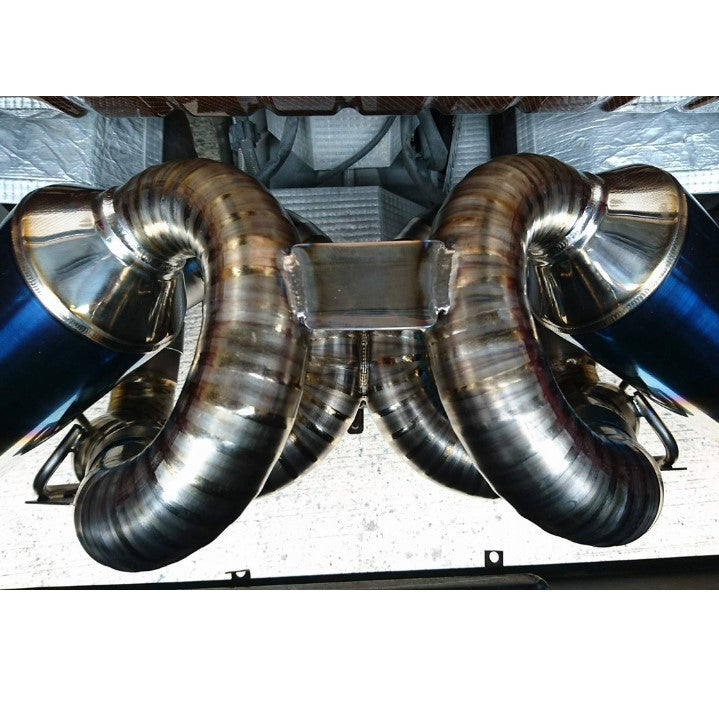 TOP SPEED PRO-1 Titanium Valved Performance Exhaust System for Ferrari F430 Coupe & Spider (2005–2009) – Factory Valve Compatible | 76mm Bevel-Cut Tips | 45% Lighter