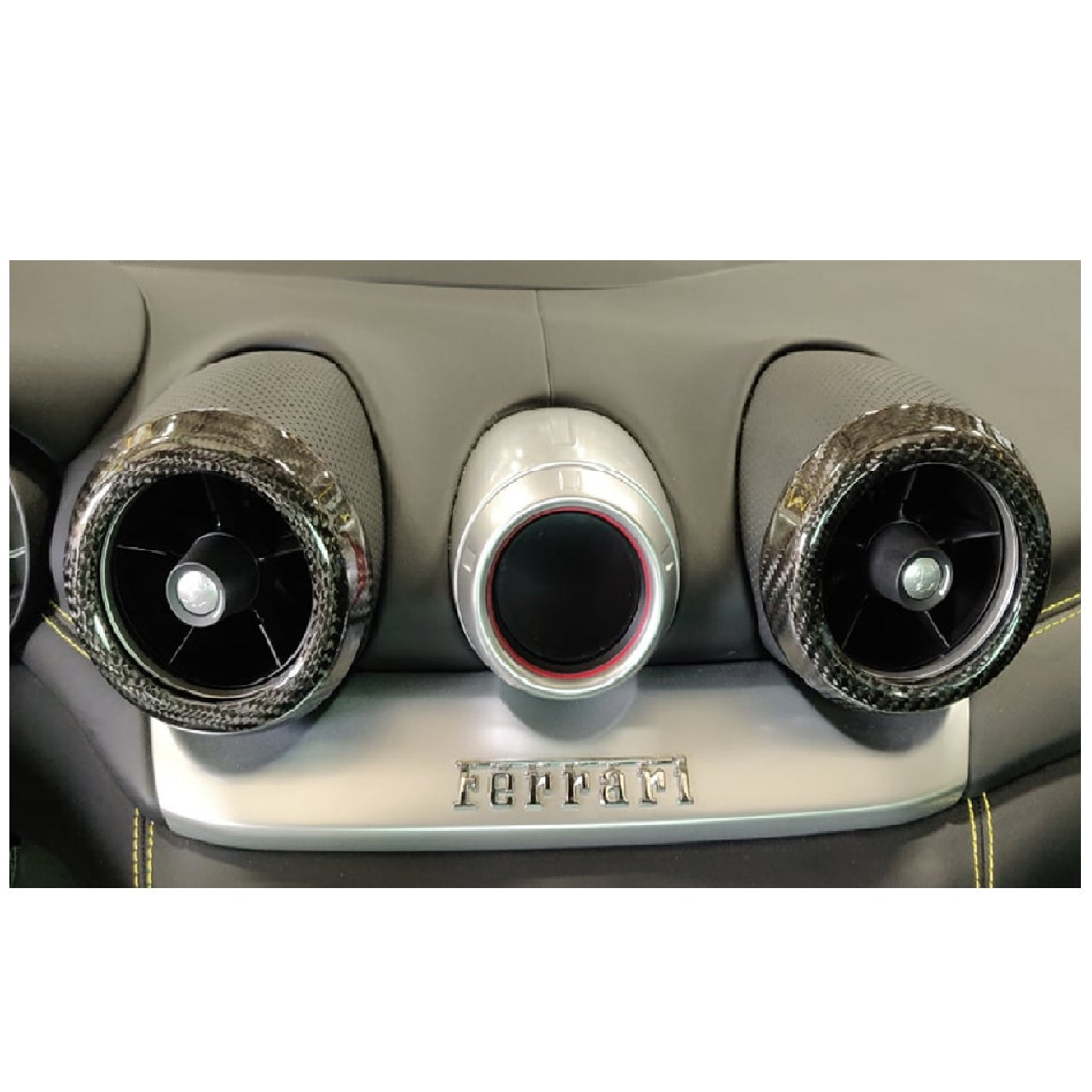 Top Speed Pro1 Ferrari Carbon Fiber A/C Vent Covers – 4 or 5 Pcs Outer Ring Only | Glossy UV Finish | California F430 599 360