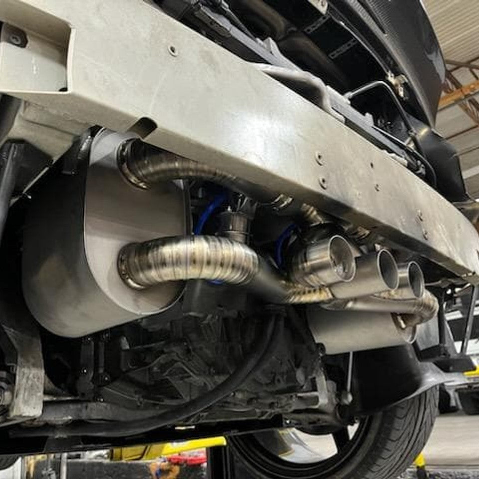 TOP SPEED PRO-1 Titanium Valved Cat-Back Exhaust System for Ferrari F458 Italia Coupe & Spider (2010–2015) – Factory Valve Compatible | Burnt Blue or Burnt Purple Finish