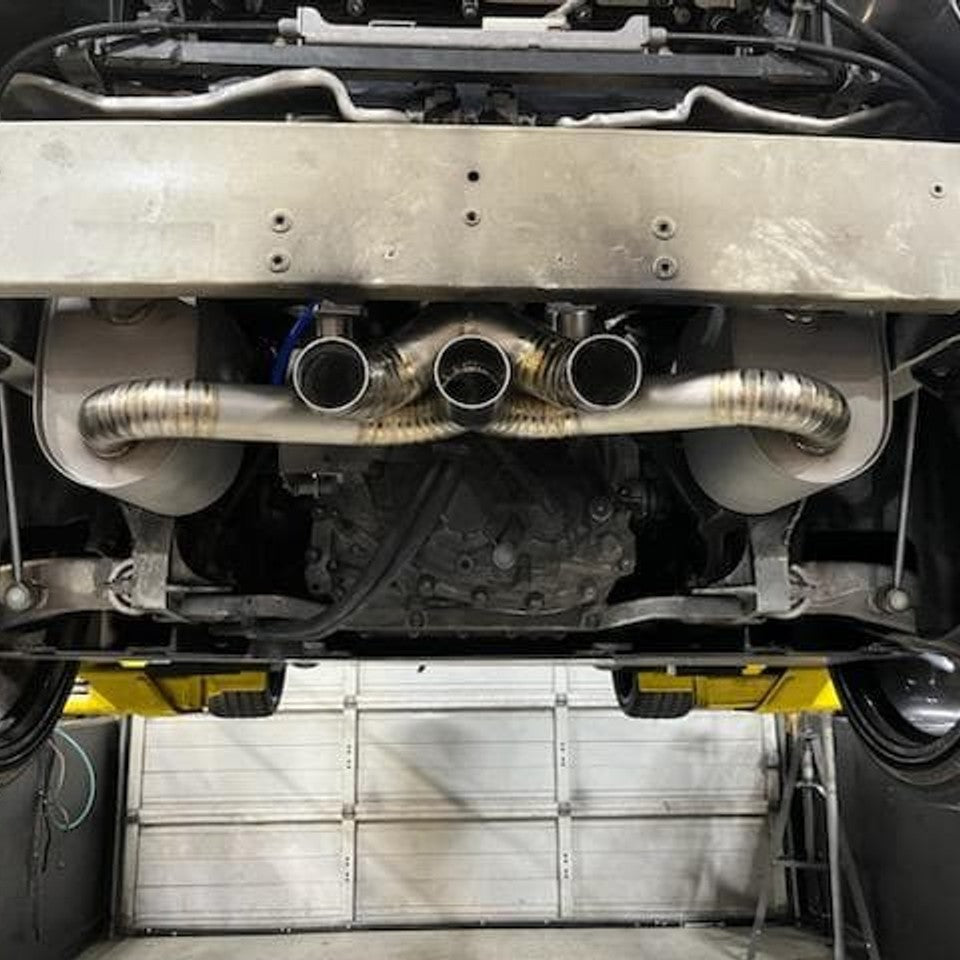 TOP SPEED PRO-1 Titanium Valved Cat-Back Exhaust System for Ferrari F458 Italia Coupe & Spider (2010–2015) – Factory Valve Compatible | Burnt Blue or Burnt Purple Finish