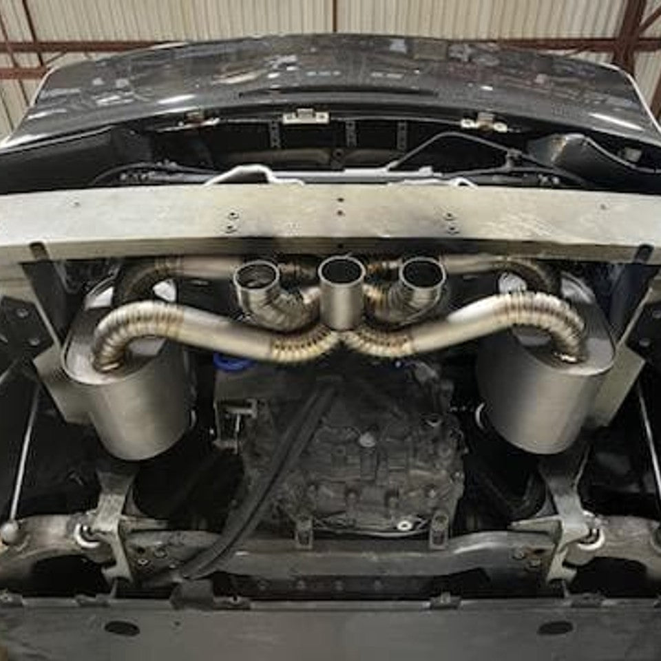 TOP SPEED PRO-1 Titanium Valved Cat-Back Exhaust System for Ferrari F458 Italia Coupe & Spider (2010–2015) – Factory Valve Compatible | Burnt Blue or Burnt Purple Finish