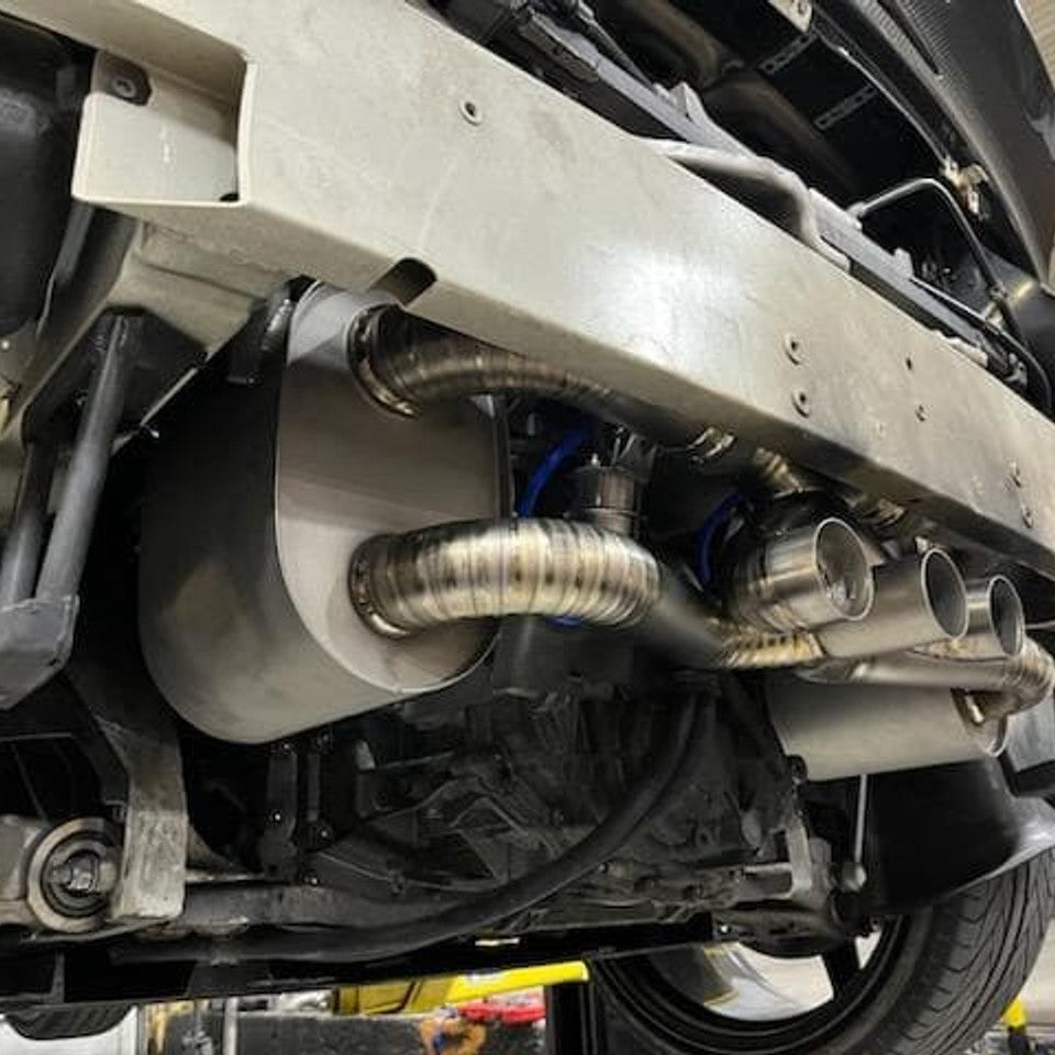 TOP SPEED PRO-1 Titanium Valved Cat-Back Exhaust System for Ferrari F458 Italia Coupe & Spider (2010–2015) – Factory Valve Compatible | Burnt Blue or Burnt Purple Finish