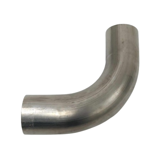 Top Speed Pro1 Stainless Steel 90-Degree Exhaust Pipe — Available in 51mm (2"), 63mm (2.5"), 70mm (2.75"), 76mm (3"), & 89mm (3.5") | Exhaust Fabrication Component