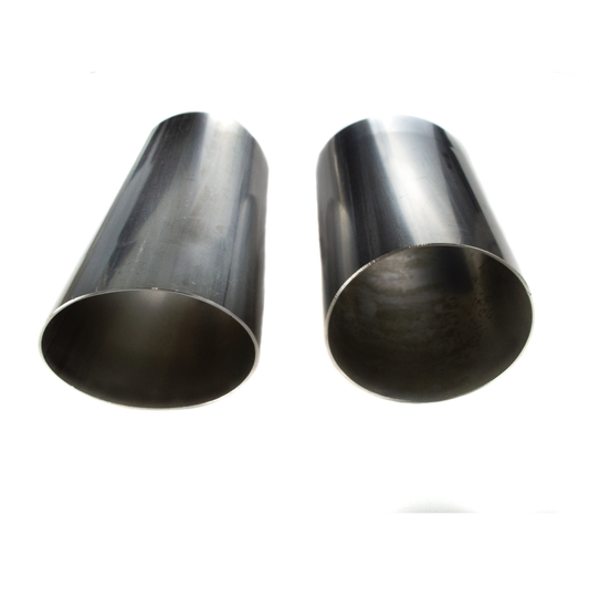 Top Speed Pro1 Stainless Steel Round-to-Oval Transition Pipe – 76mm / 3 Inch, 6 Inch Length