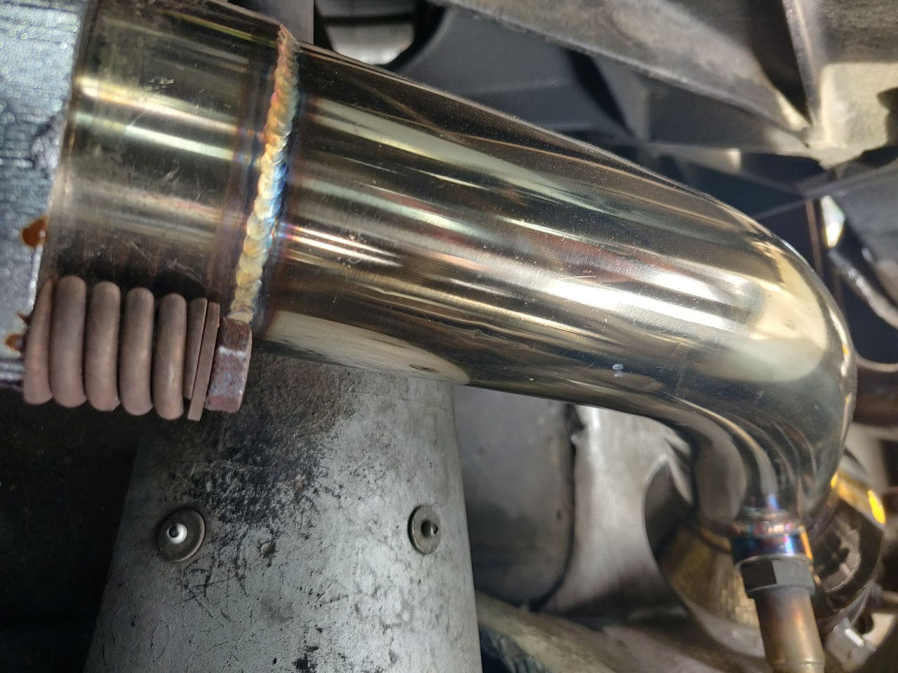 Top Speed Pro-1 High Flow Catalytic Converter Pipes for Ferrari 360 Modena Coupe & Spider 1999–2004 | T304 Stainless Steel | 200 Cell