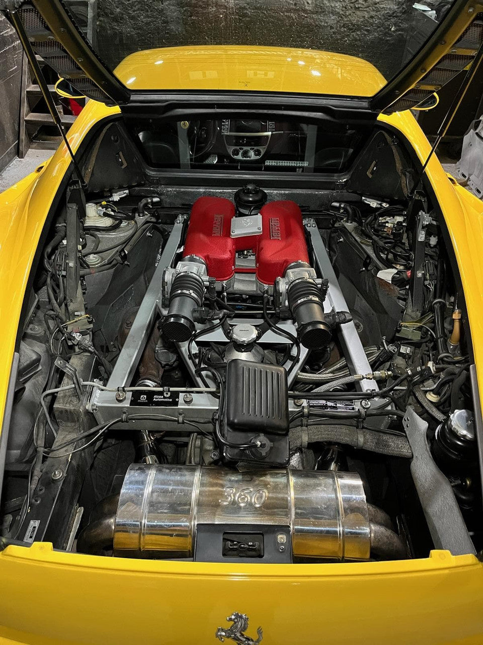 Top Speed Pro-1 High Flow Catalytic Converter Pipes for Ferrari 360 Modena Coupe & Spider 1999–2004 | T304 Stainless Steel | 200 Cell