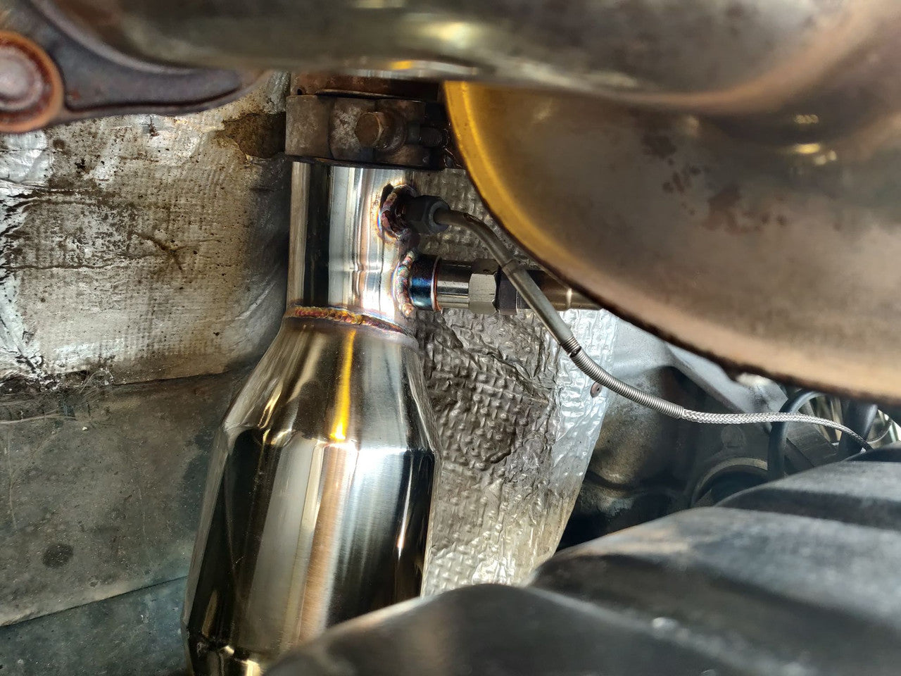 Top Speed Pro-1 High Flow Catalytic Converter Pipes for Ferrari 360 Modena Coupe & Spider 1999–2004 | T304 Stainless Steel | 200 Cell