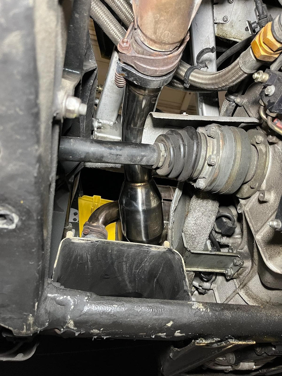 Top Speed Pro-1 High Flow Catalytic Converter Pipes for Ferrari 360 Modena Coupe & Spider 1999–2004 | T304 Stainless Steel | 200 Cell