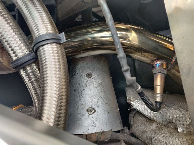 Top Speed Pro-1 High Flow Catalytic Converter Pipes for Ferrari 360 Modena Coupe & Spider 1999–2004 | T304 Stainless Steel | 200 Cell