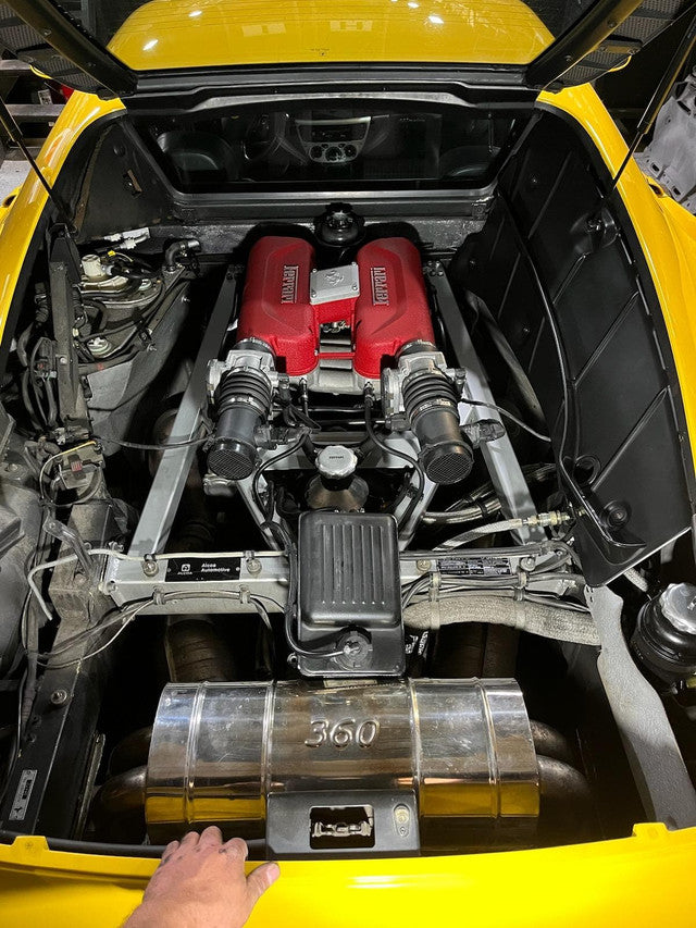 Top Speed Pro-1 High Flow Catalytic Converter Pipes for Ferrari 360 Modena Coupe & Spider 1999–2004 | T304 Stainless Steel | 200 Cell