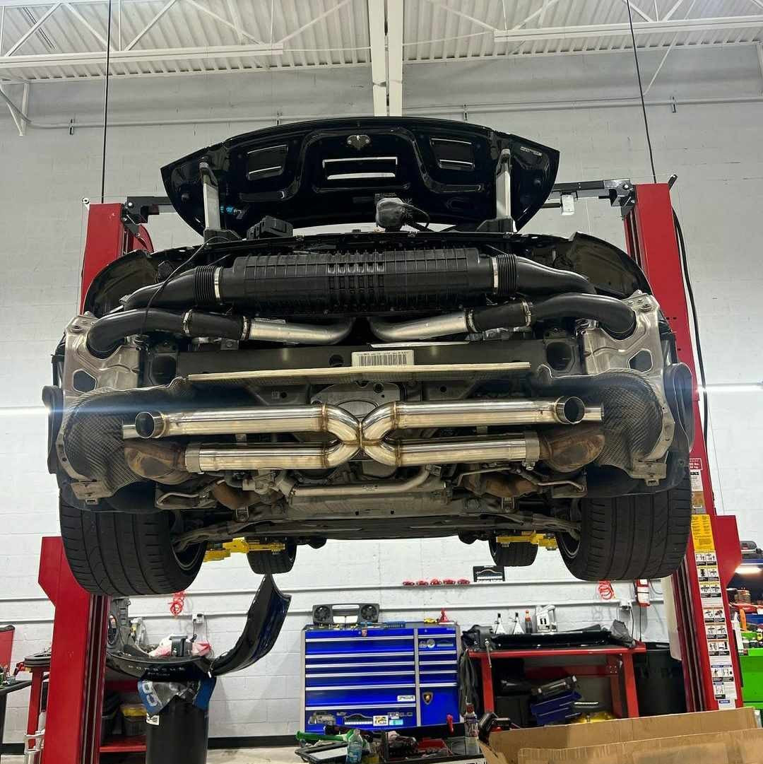 Top Speed Pro-1 Porsche 991.1 & 991.2 Turbo / Turbo S 3.8L Center Straight X-Pipe Exhaust (2014–2019)