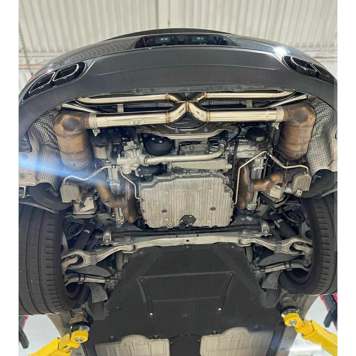 Top Speed Pro-1 Porsche 991.1 & 991.2 Turbo / Turbo S 3.8L Center Straight X-Pipe Exhaust (2014–2019)