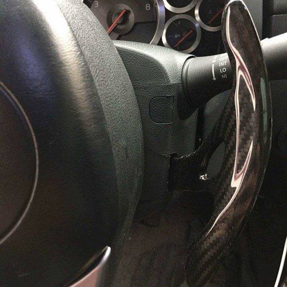 TOP SPEED PRO-1 Carbon Fiber Extended Paddle Shifter Kit for Nissan GTR R35 2009–2016 – 7.25" Lightweight Gloss UV Finish Upgrade
