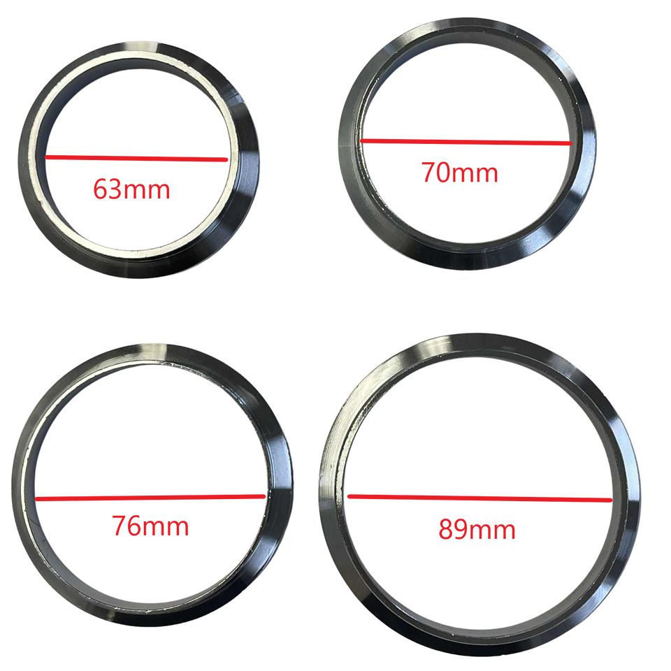 Top Speed Pro1 T304 Stainless Weld-On V-Band Components — Flanges & Kits (63mm / 70mm / 76mm / 89mm)