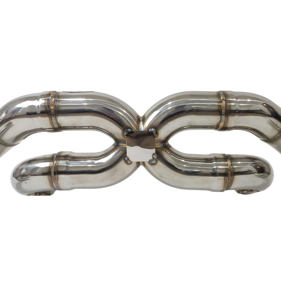 Lamborghini Gallardo 2004–2008 V10 Race Spec X-Pipe Exhaust System V1 | Top Speed Pro-1 | T304 Stainless Steel | Dual Flared Chamber Design