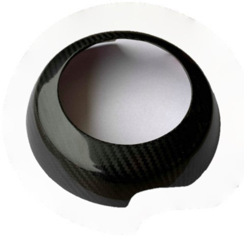 Audi Carbon Fiber Steering Wheel Center Cover – Fits A3 A4 A5 A6 A7 A8 S-Line RS Models 2008–2017 | Glossy UV Finish | Easy 3M Install