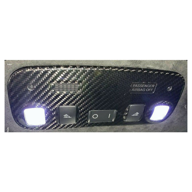 Lamborghini Gallardo Carbon Fiber Interior Dome Light Cover – Fits Coupe 2004–2014 | Glossy UV Finish | Easy 3M Install | Not for Spyder