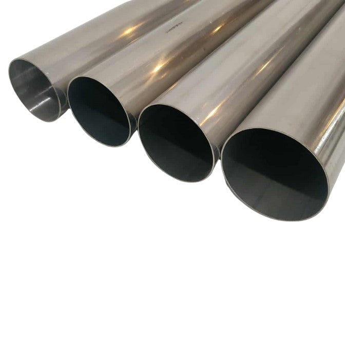 T304 Stainless Steel Exhaust Straight Pipe — 63mm (2.5"), 70mm (2.75"), 76mm (3"), & 89mm (3.5") x 36" Length | Exhaust Fabrication Component