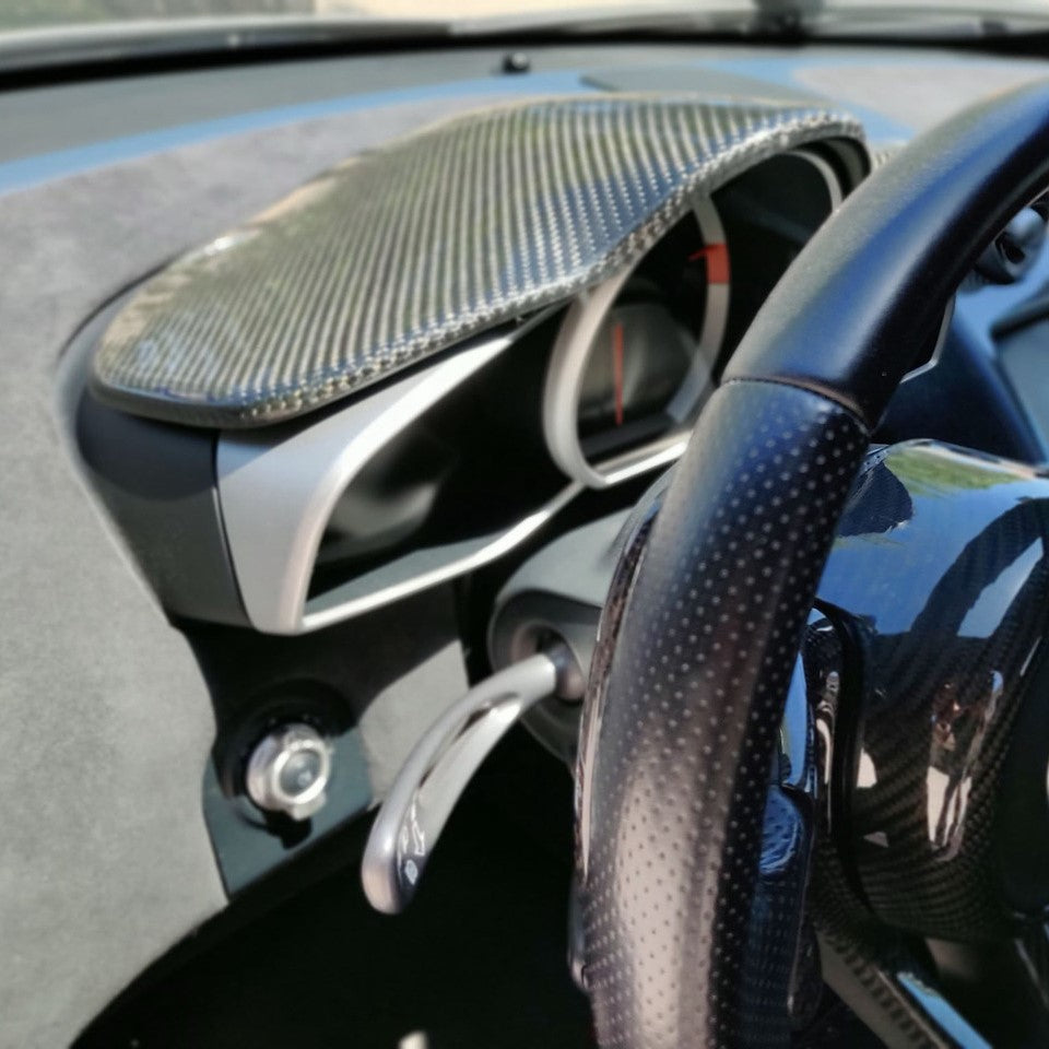 McLaren MP4-12C / 650S / 675LT Carbon Fiber Dash Panel Cover – Speedometer & Odometer Trim | Glossy or Matte Finish