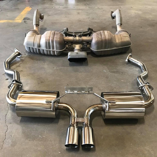 Top Speed Pro-1 Performance Single Rear Exhaust System for Porsche 987 Boxster & Boxster S 2005–2008 | Race Version | 76mm Tips