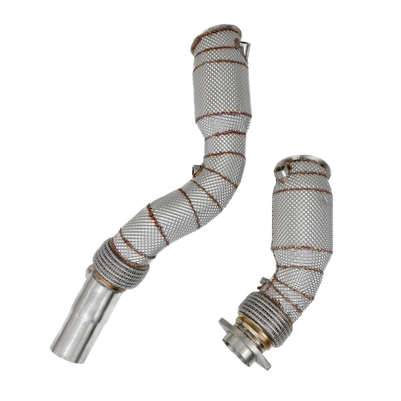 Top Speed Pro-1 BMW F80 M3 / F82 M4 200-Cell High-Flow Catted Turbo Downpipes with Heat Shield (2015–2020)