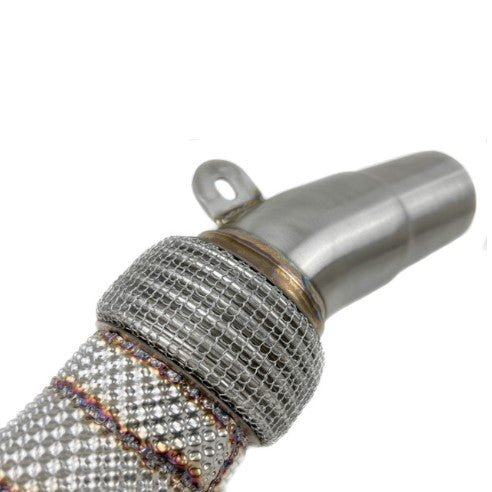 Top Speed Pro-1 BMW F80 M3 / F82 M4 200-Cell High-Flow Catted Turbo Downpipes with Heat Shield (2015–2020)