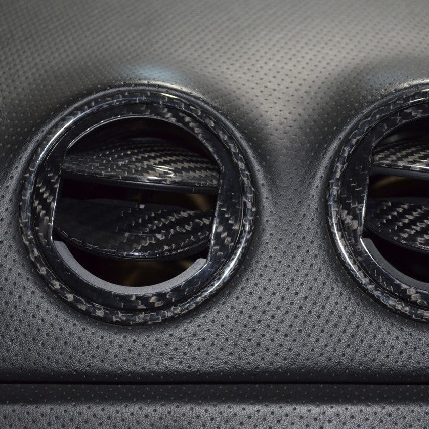 Lamborghini Gallardo Carbon Fiber A/C Vent Cover Kit – 5 Piece Set | Fits All Models 2004–2014 | Glossy UV Finish | Easy 3M Install