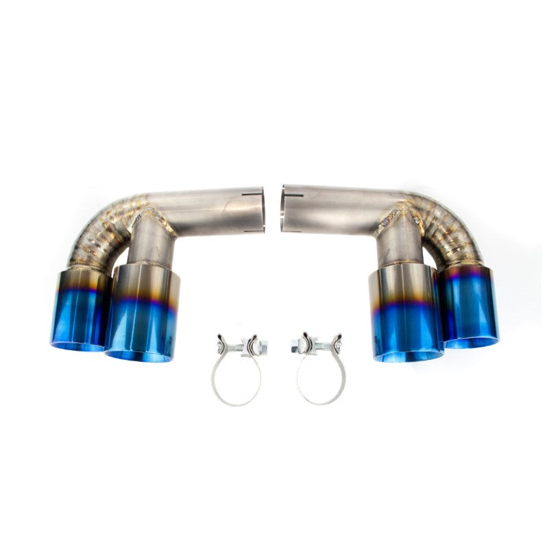 Porsche 911 997 Carrera C2 & C4 Full Titanium Muffler Bypass Pipes – Quad Tip Cup Car Style | TOP SPEED PRO-1