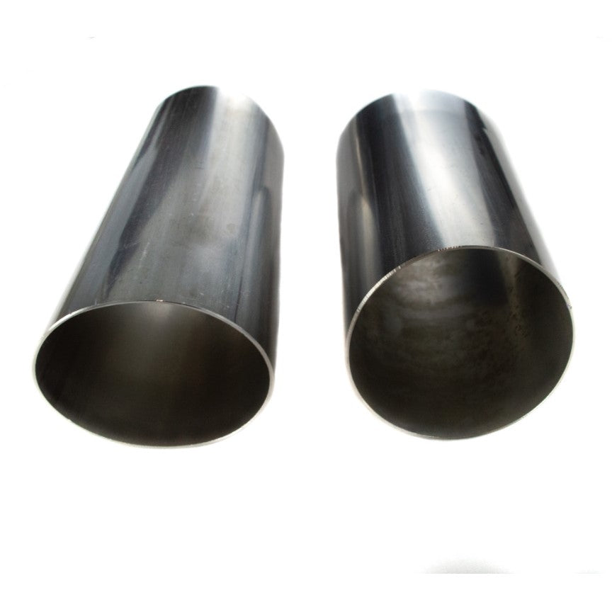 Stainless Steel 76mm (3") Round to Oval Transition Pipe – 6" Lenth | Exhaust Fabrication Component