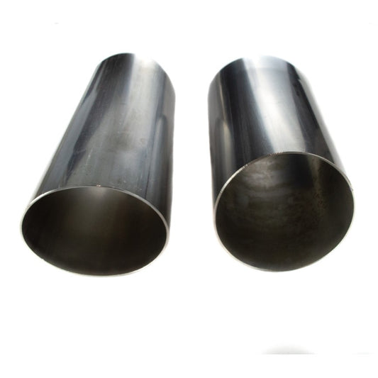 Stainless Steel 76mm (3") Round to Oval Transition Pipe – 6" Lenth | Exhaust Fabrication Component