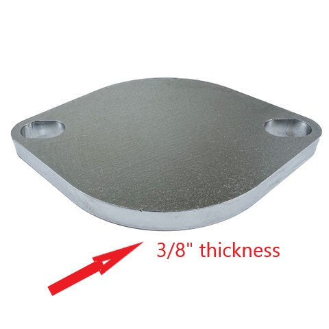 SS Exhaust Flange Block Off Plate 3" 76MM Two Bolts