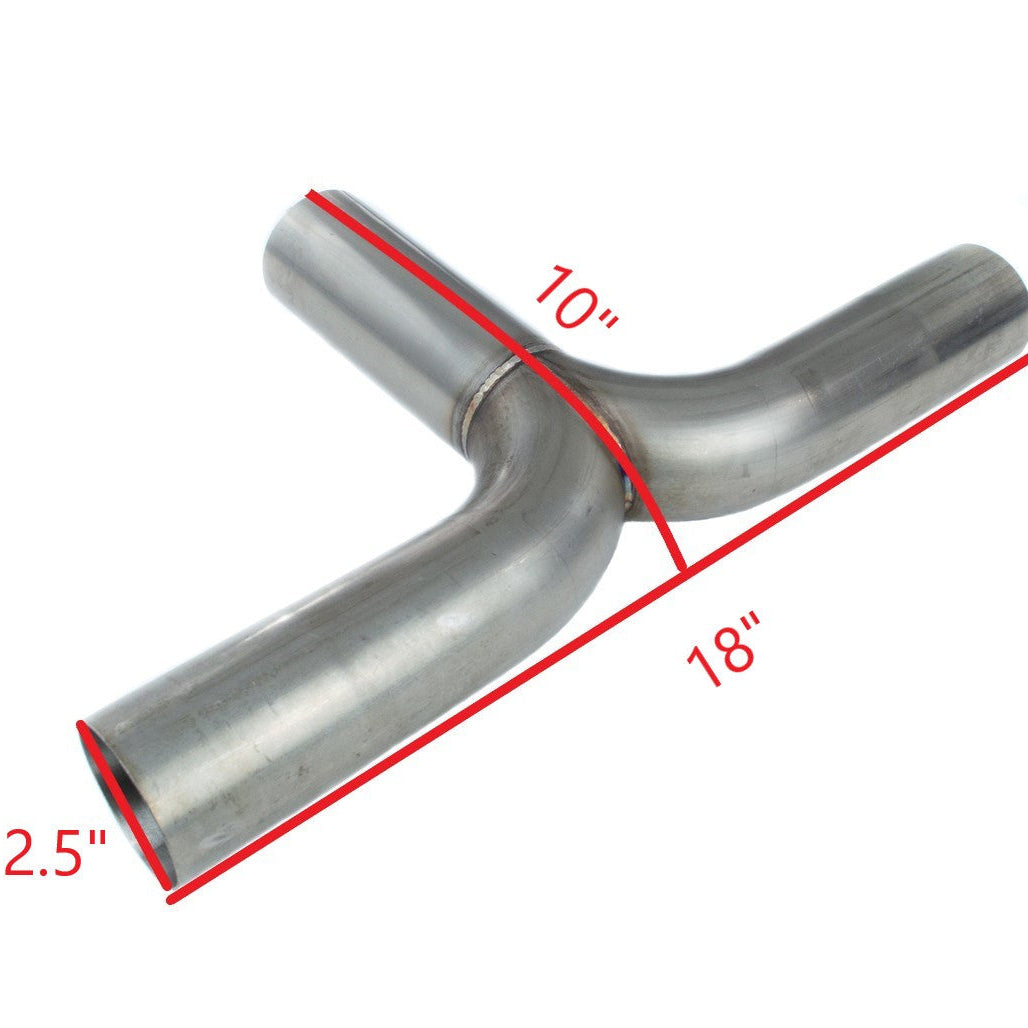 Top Speed Pro1 Stainless Steel Exhaust T-Pipe Split — 63mm (2.5") & 76mm (3") | High-Quality Fabrication Component