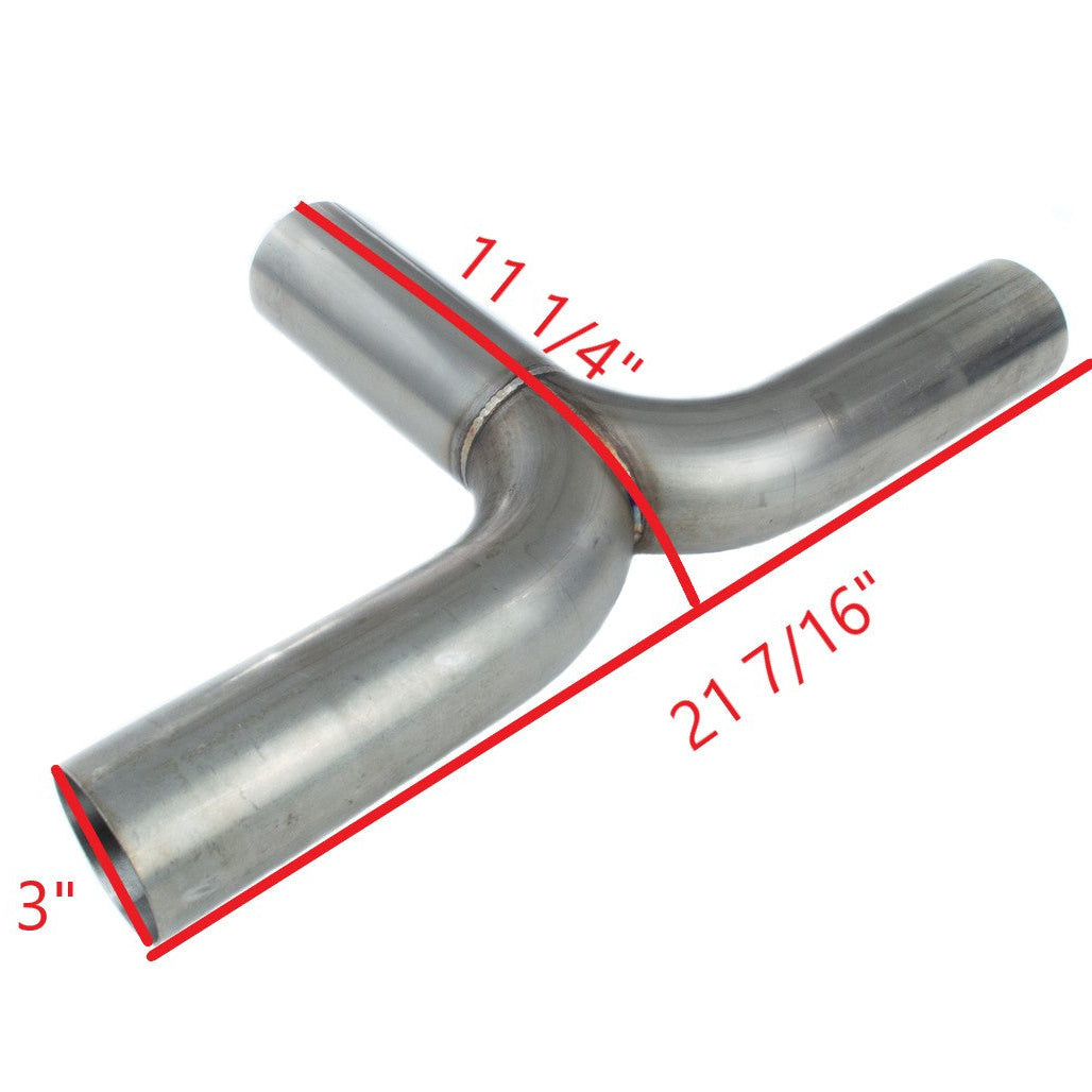 Top Speed Pro1 Stainless Steel Exhaust T-Pipe Split — 63mm (2.5") & 76mm (3") | High-Quality Fabrication Component